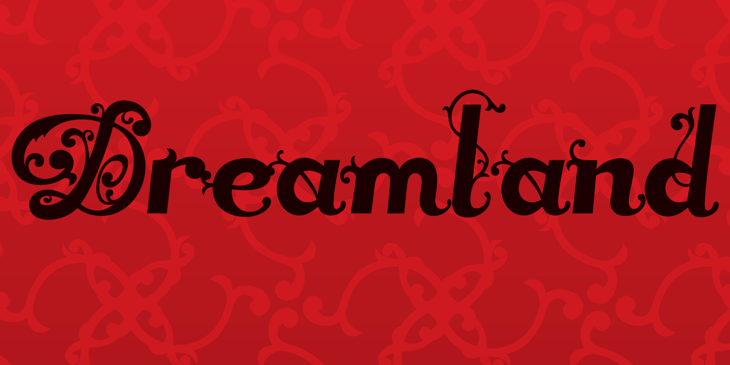 Ejemplo de fuente Dreamland Roman Regular